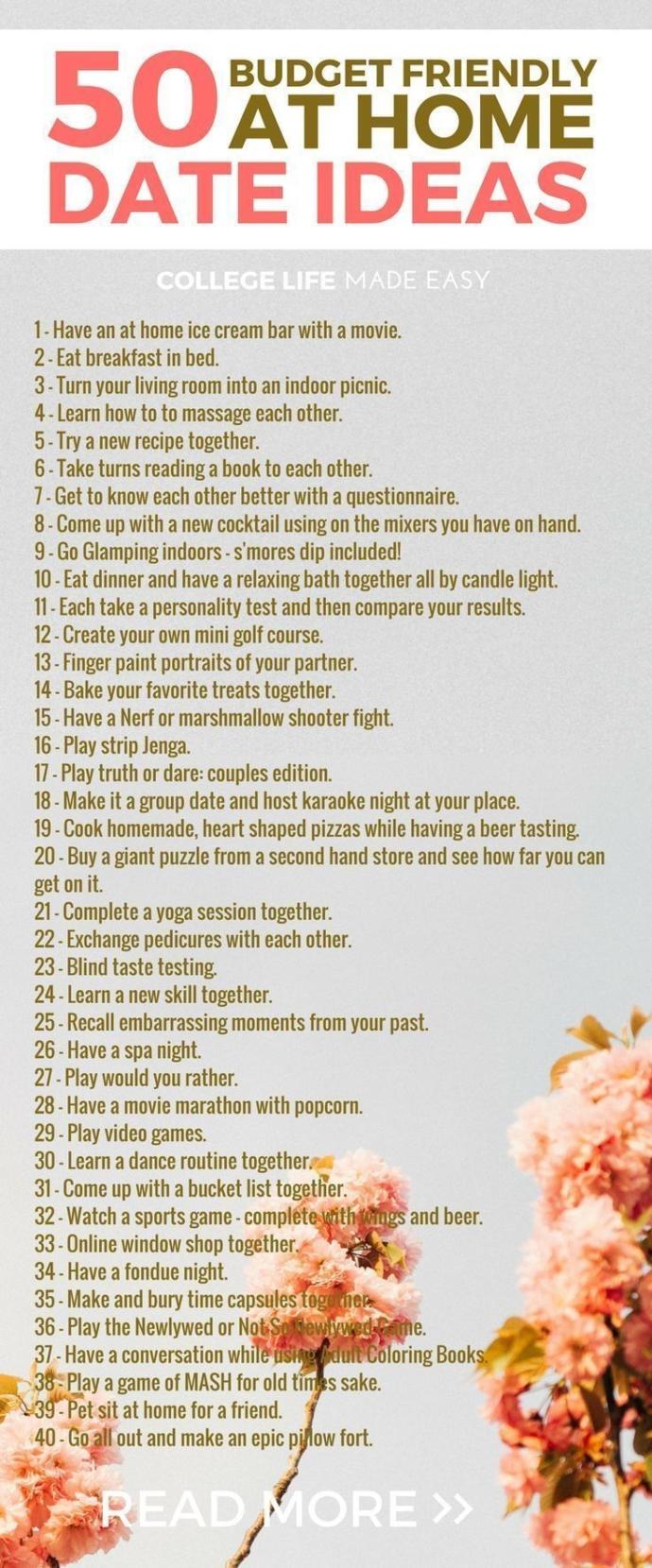 What are good cheap date ideas?