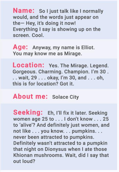 Ladies? Would you go on a date with Elliot Witt (dating profile posted inside)?