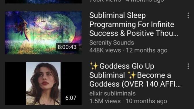 Does anyone else listen to subliminals on YouTube?