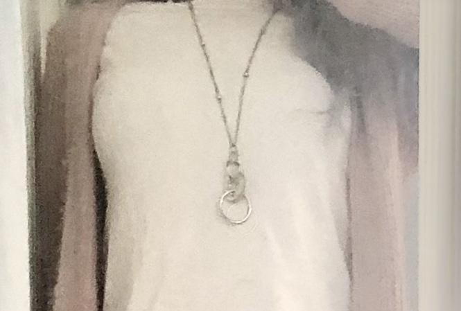 WEAR ME ❤️ WEAR ME NOT💔 {NECKLACE Short blue or long Silver } ?