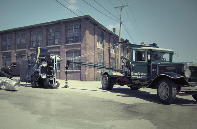 Which of these photos is the model car?
