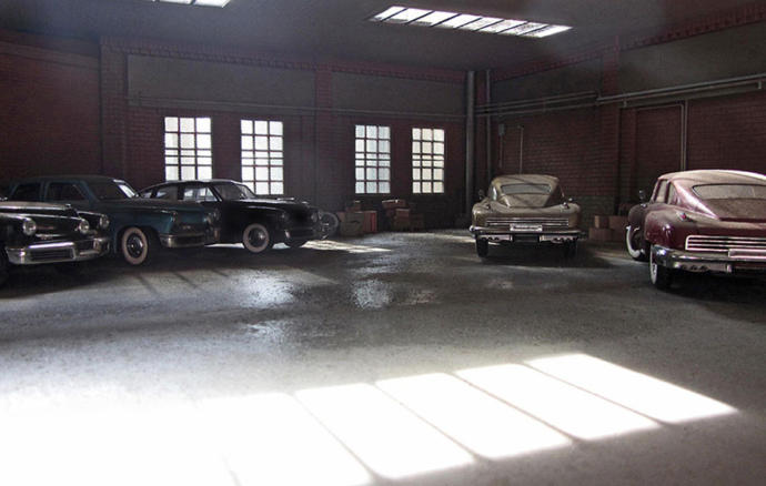 Which of these photos is the model car?