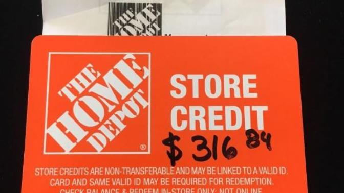 Did you know that in order to use home depot store credit it has to be attracted to one person with a drivers license or state to use it?