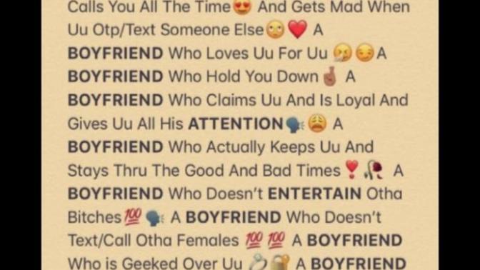 What is a good boyfriend?