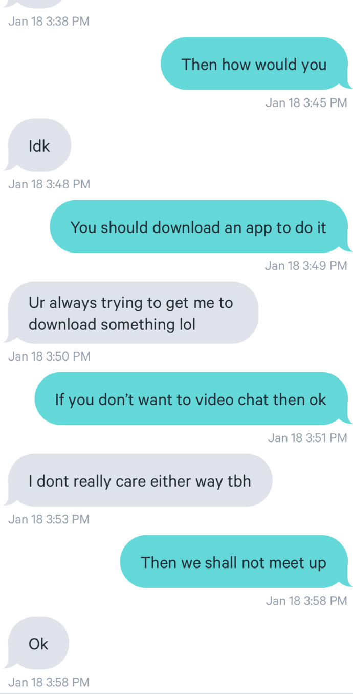 Was I right to stop talking to this guy?
