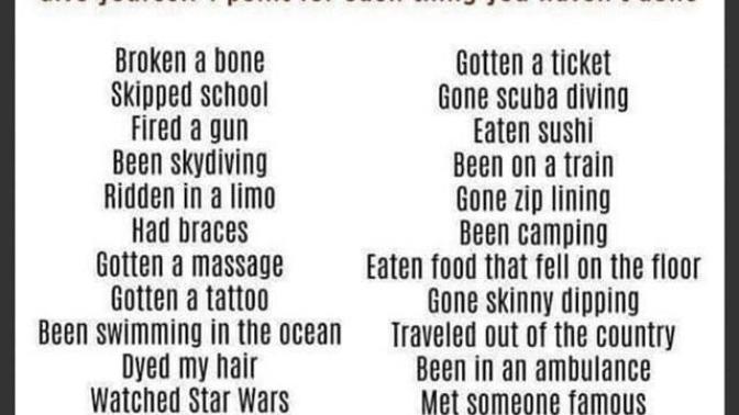 Let’s play a game! never have I ever?