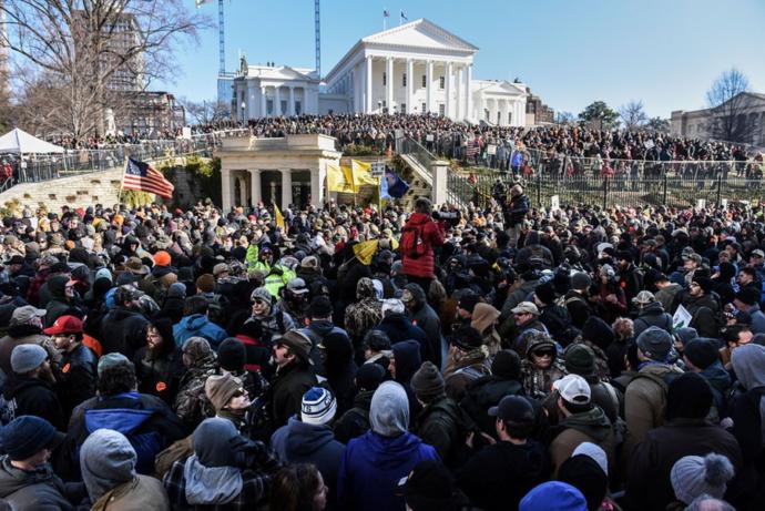 As of now, the pro gun rally was peaceful, thoughts?