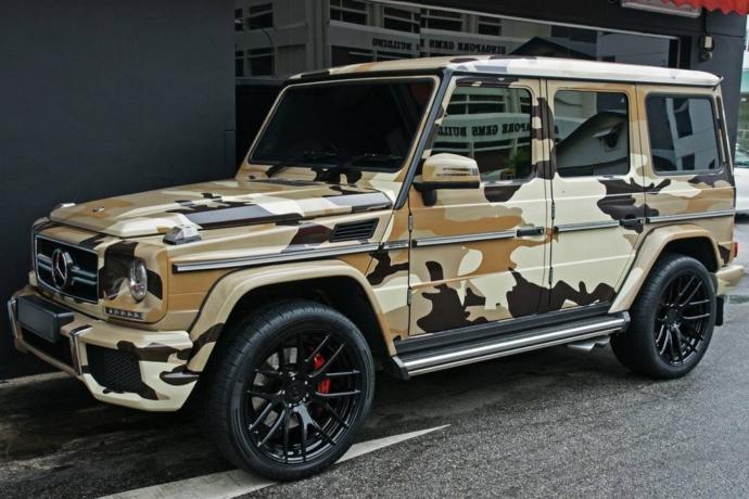 Which of these camouflaged wrapped cars would you choose?