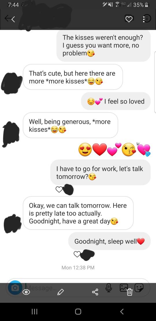 Do you ever send virtual hugs or kisses?