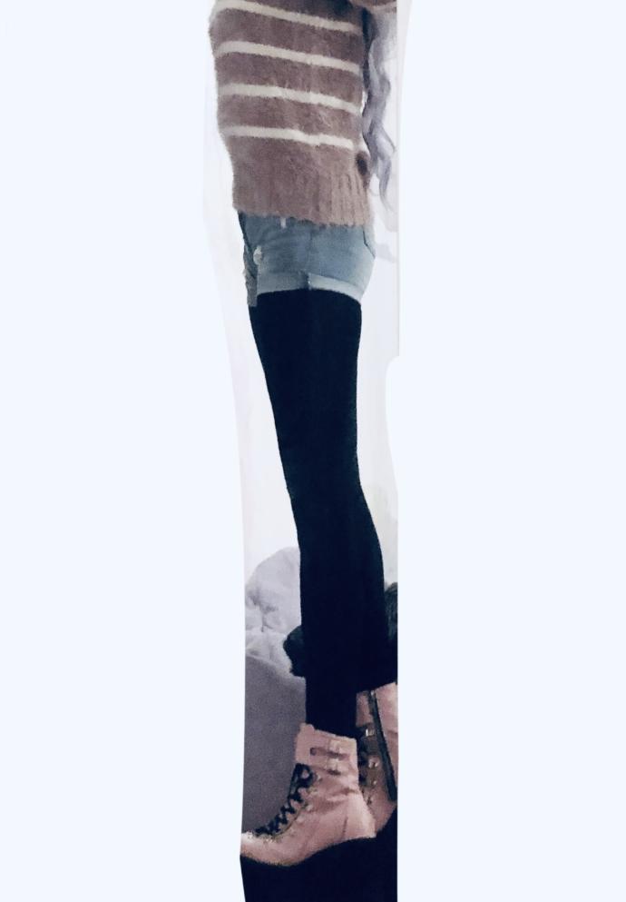 In your opinion, On a scale of 1-10, How tacky do these shorts look with the sweater and tights. {10 being MOST tacky }?