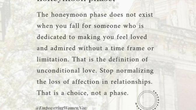 Unpopular opinion: Honeymoon phase doesn't exist. What's your opinion?