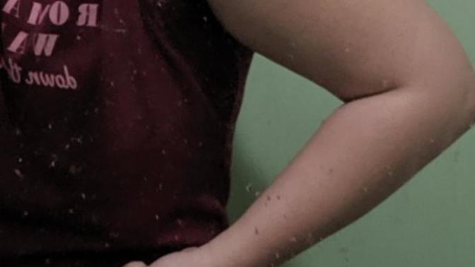 Can you see any muscle in my arm at all?