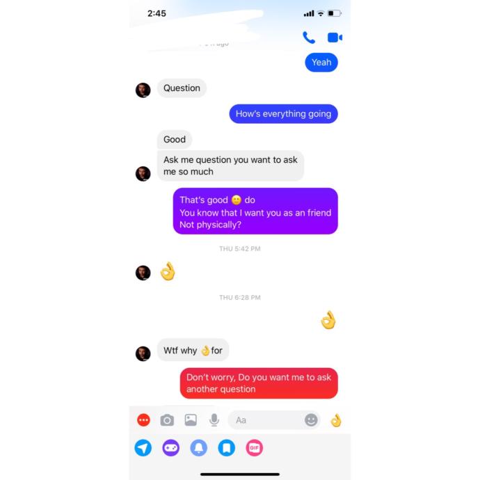 Is he mad about that I don’t like like him?