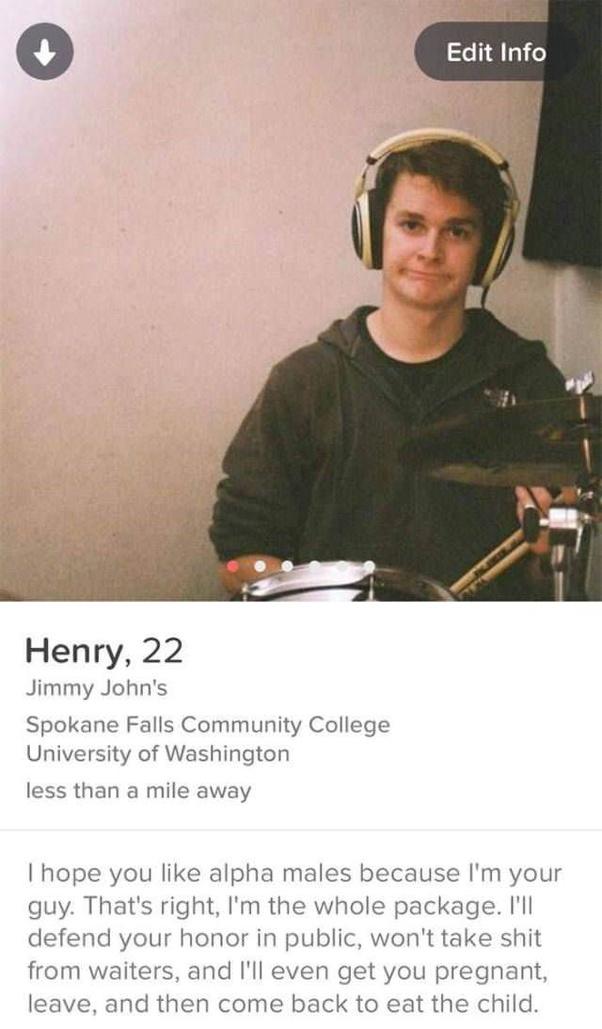 Which of these would you rate as the cringiest Tinder bio?
