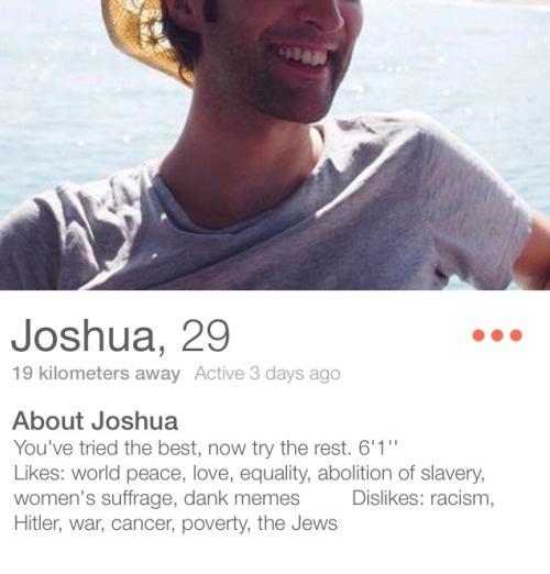 Which of these would you rate as the cringiest Tinder bio?
