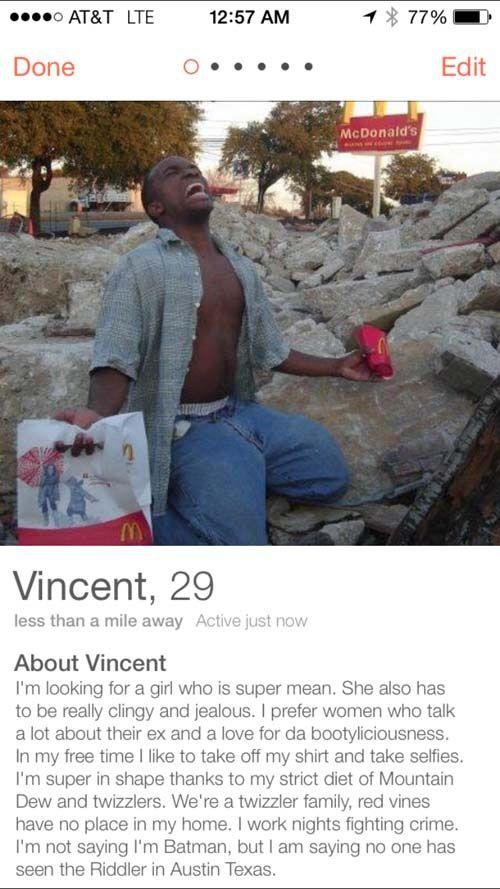 Which of these would you rate as the cringiest Tinder bio?