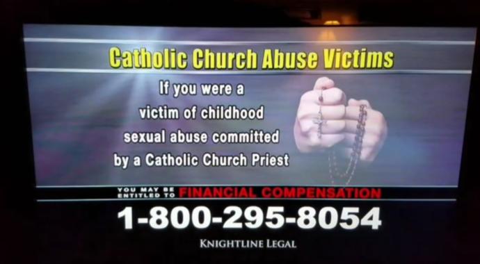 What do you think of this TV spot advertising legal consultation for victims of sexual abuse by Catholic priests?