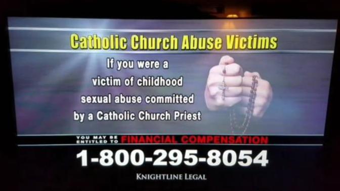 What do you think of this TV spot advertising legal consultation for victims of sexual abuse by Catholic priests?