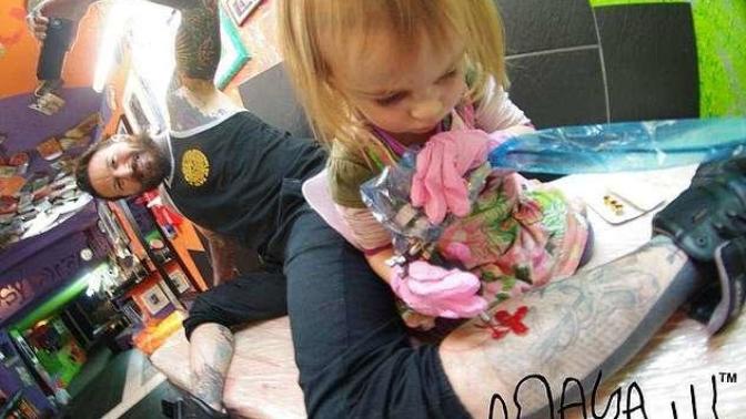 Would you let a young child tattoo you for life?