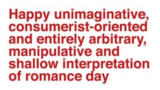 What do you think people on social media posting memes and messages about Valentines day?