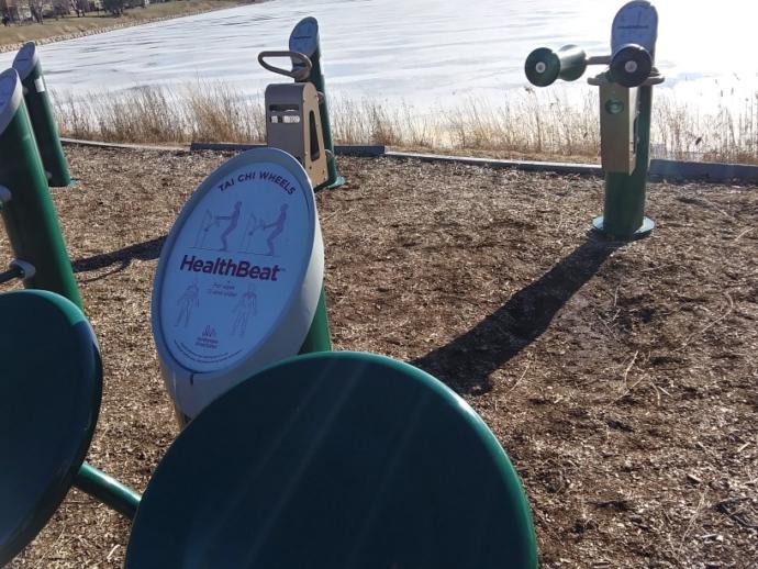 Have you ever seen exercise equipment at a public park before?