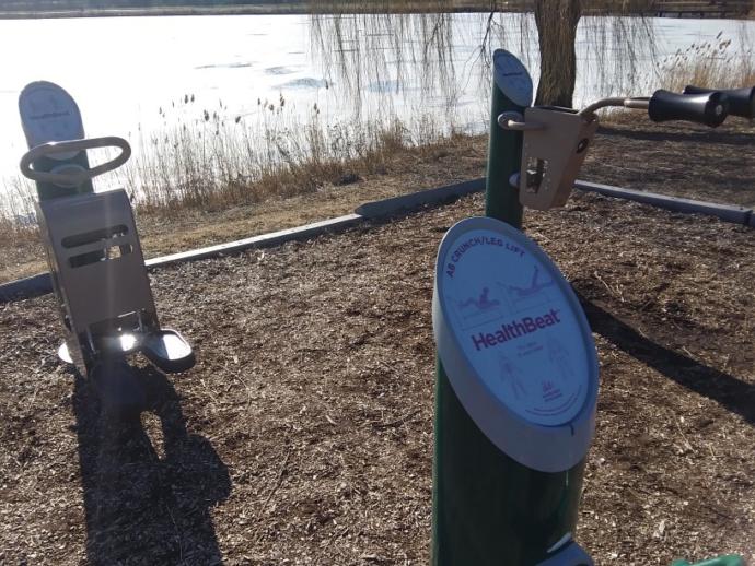 Have you ever seen exercise equipment at a public park before?