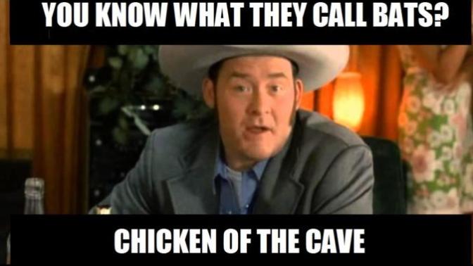 Why do some folks who love curry say that Bat is the chicken of the cave rather than admit that's were the Corona virus came out of?