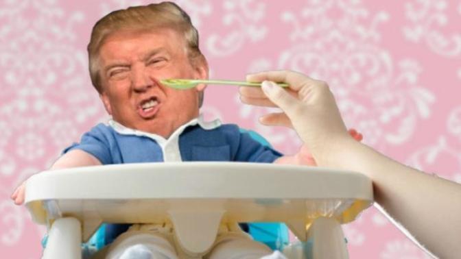 Trump tricked into eating his vegetables?