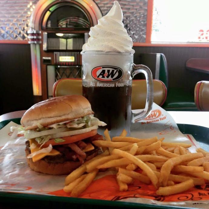 Bacon Cheeseburger meal at A&W
