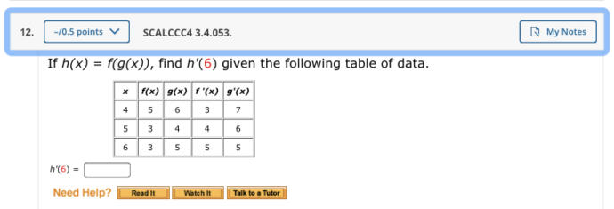 How do you find h’(6)?