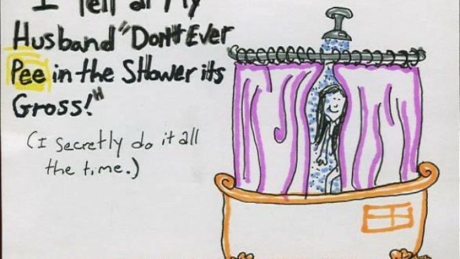 Do girls pee in the shower like guys?