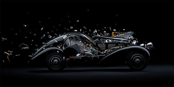 Which of these unique pictures of exploded cars is your favorite?