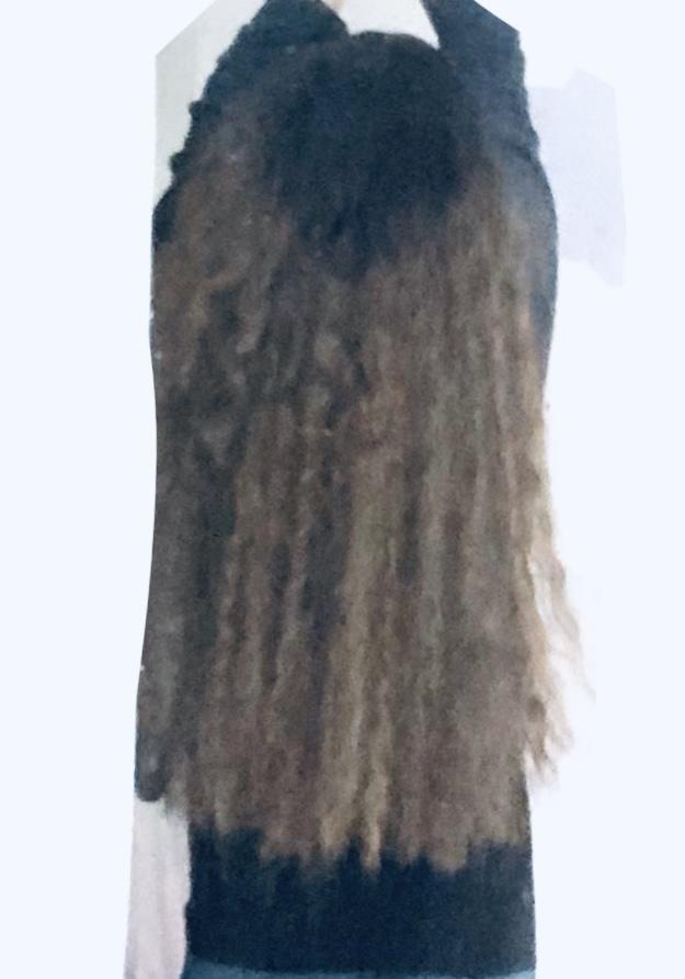 So I did what I shouldn’t. I brushed it. It looked really bad at first now I Really dK. Maybe it settled.. Some angles look OK others 🤢🤢🤢 🤷♀️?