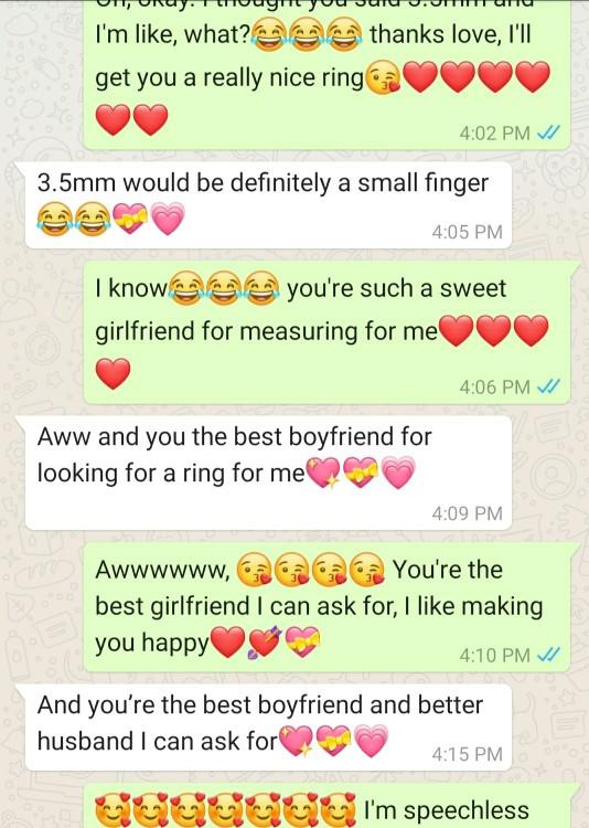 Is it weird to ask for your partners ring size?