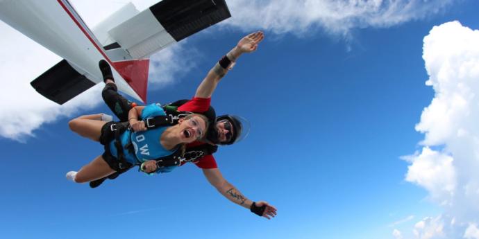 Sky diving or scuba diving?