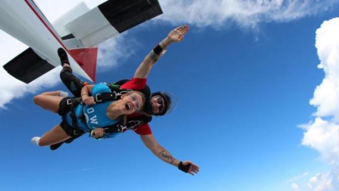 Sky diving or scuba diving?