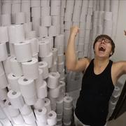 Since Americans are stocking on toilet paper for the coronavirus do you think its a form of protection? Guess again. Guy with 9,400 roles gets sick?