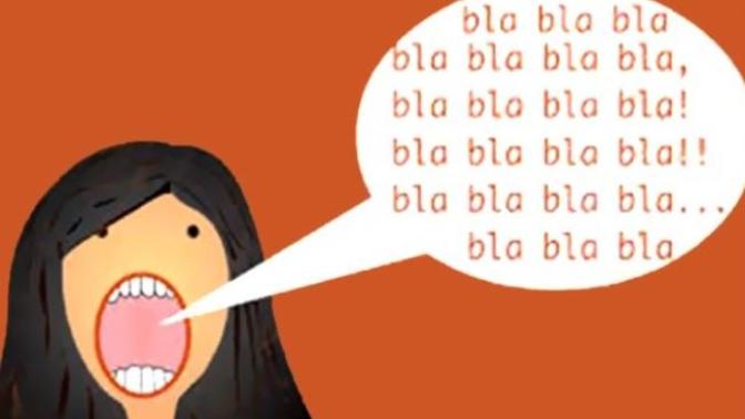 How do I tell a girl I'm interested in she interrupts me too much to yammer about herself WAY too much?