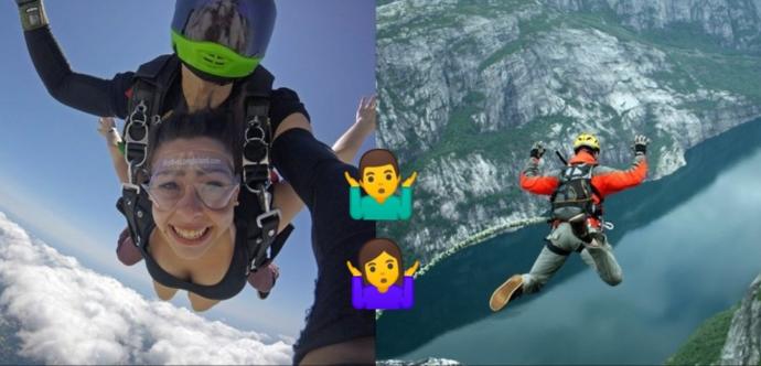 Should I do? Prefer bungee jumping or skydiving?