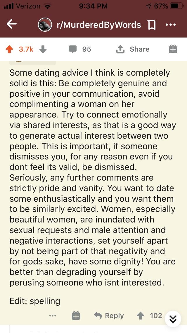 What do you think of this dating advice?