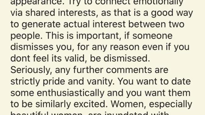 What do you think of this dating advice?