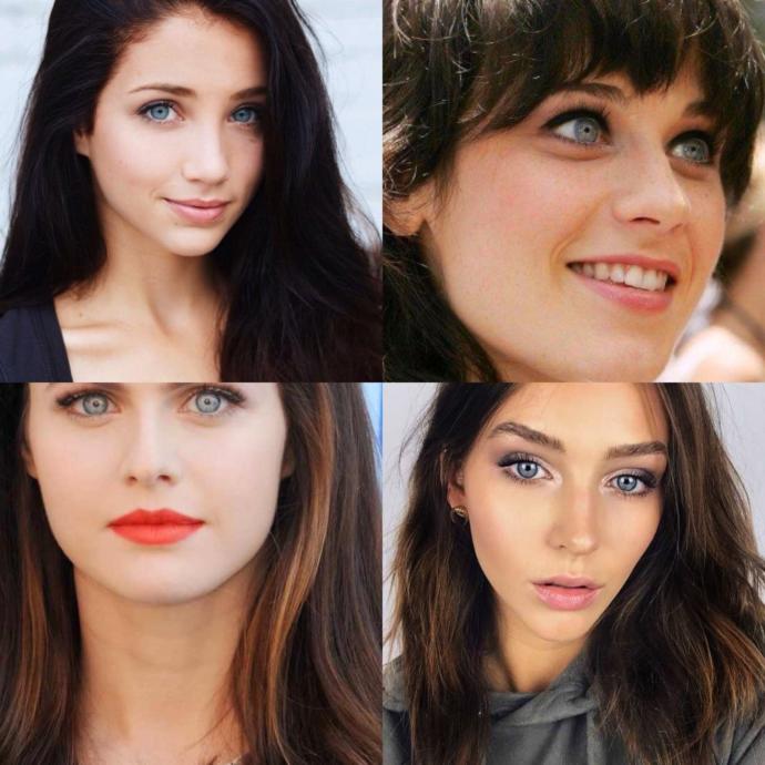 Views on girls with brown hair and blue eyes?