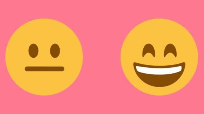 A girl has two expressions around me: resting bitch face, and huge warn smiles?