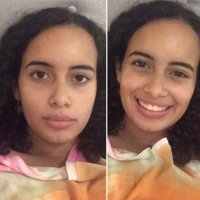 Which eyebrow style looks better on me?