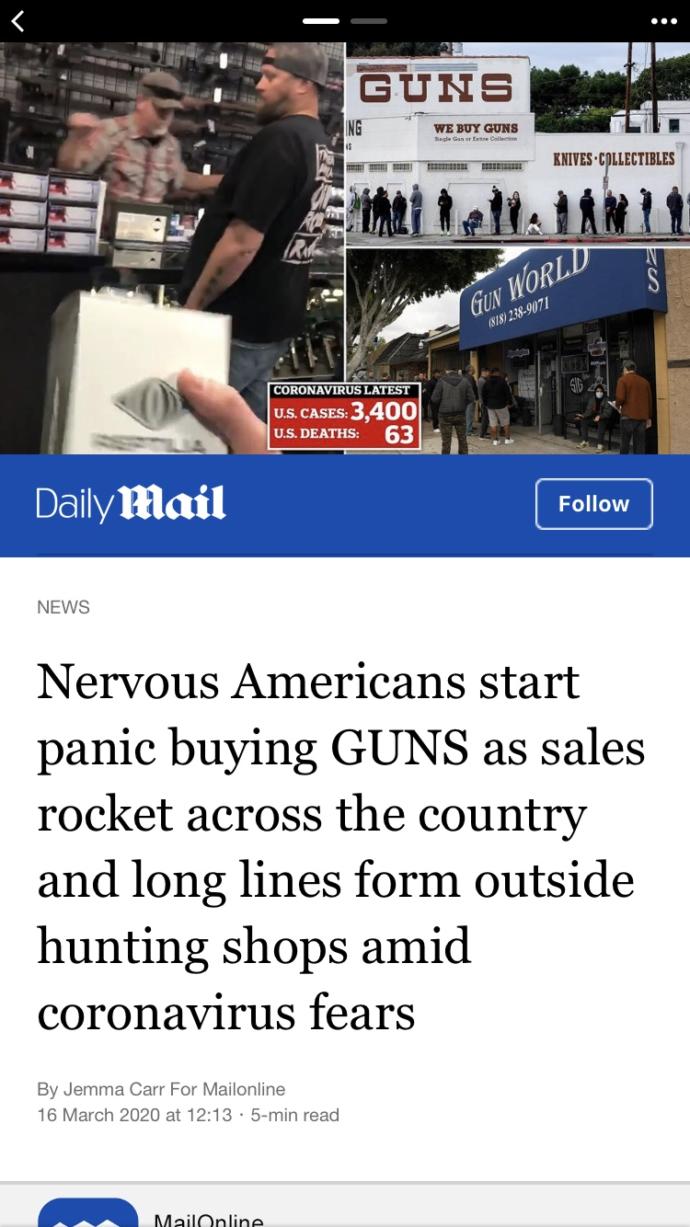 Americans.. what do you plan on doing with all the guns? Killing to virus dead?
