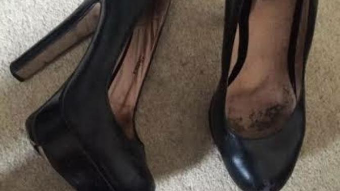 Girls, do you find thin black layers of dirt in your shoes?