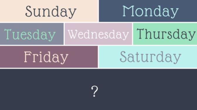 If you could create an 8th day of the week, what would you name it? And where would you place it?