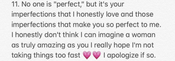 At that time, we only met twice and have been texting for only a month and he wrote me things like this do you think that he meant what he wrote?