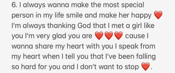 At that time, we only met twice and have been texting for only a month and he wrote me things like this do you think that he meant what he wrote?