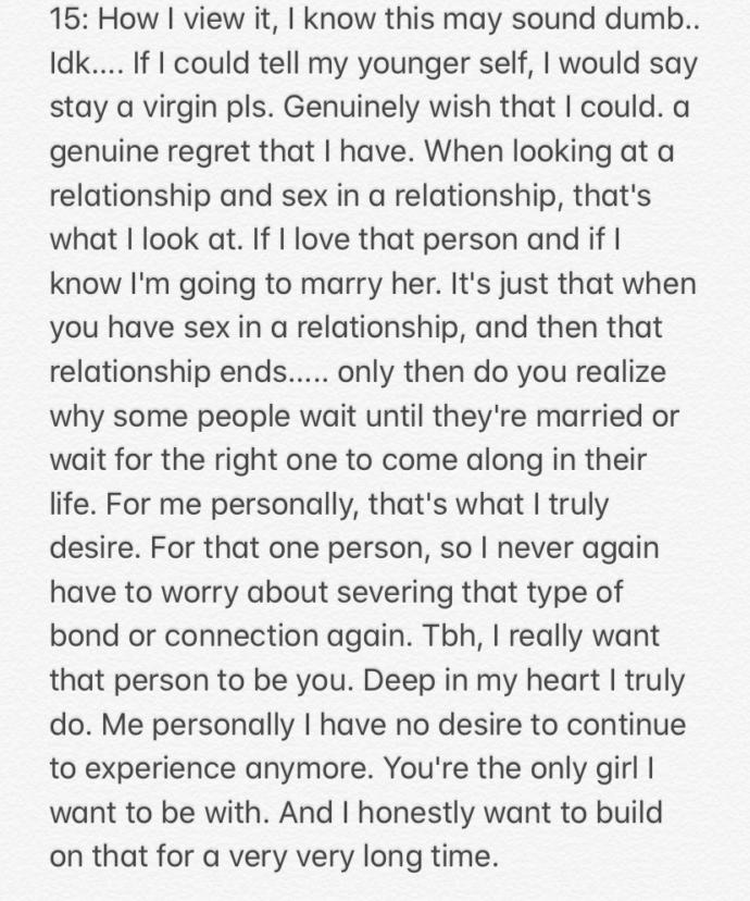 At that time, we only met twice and have been texting for only a month and he wrote me things like this do you think that he meant what he wrote?